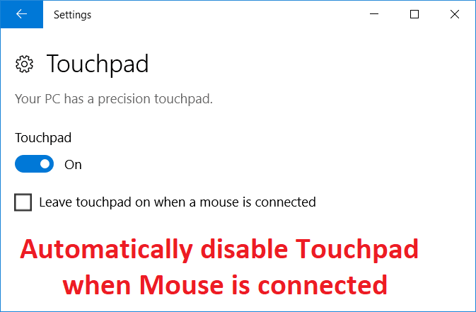 Deshabilitar automáticamente el panel táctil cuando se conecta un mouse
