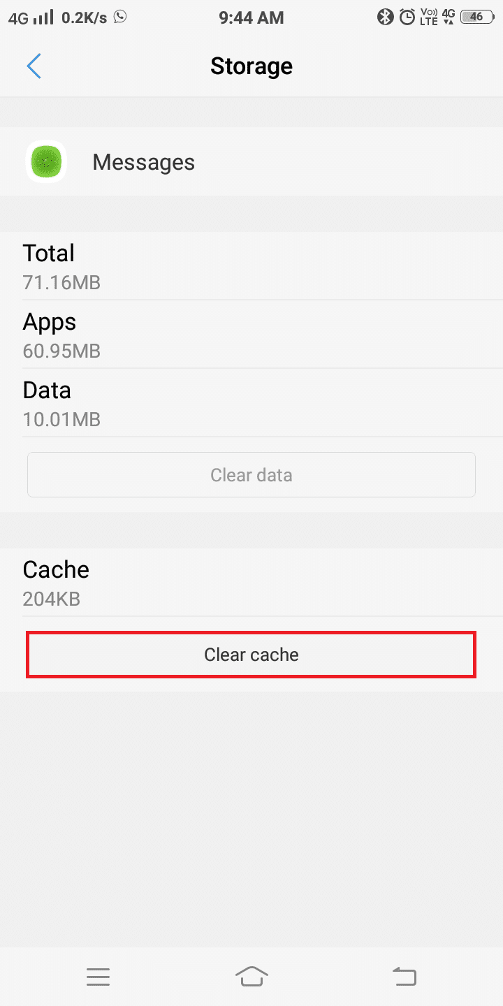 Presiona Borrar caché
