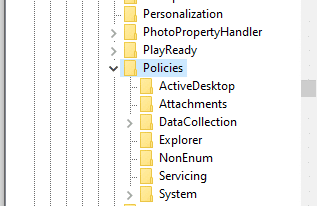 Seleccionar políticas