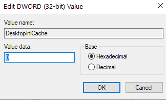 Establecer el valor como cero (0)
