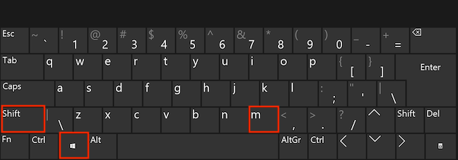 Presione simultáneamente las teclas Windows, Shift y M para restaurar las aplicaciones