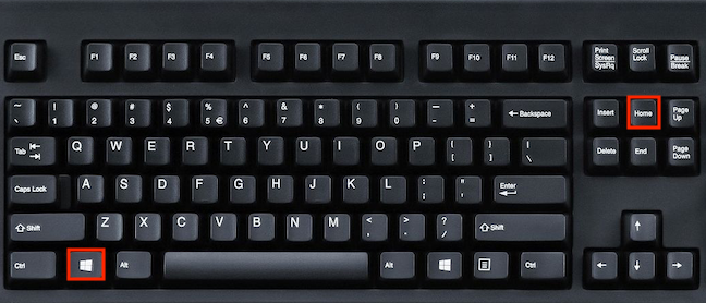 Presione las teclas Windows e Inicio simultáneamente para minimizar otras ventanas