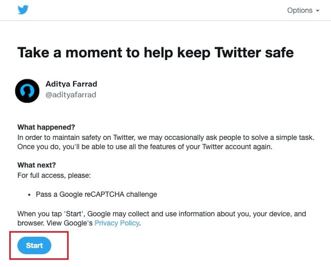 Algunos de tus medios no cargaron el error de Twitter