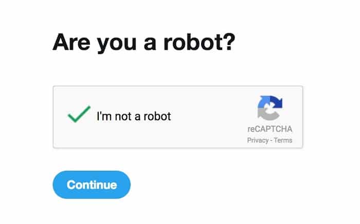 Omitir ¿Eres un robot de Twitter?