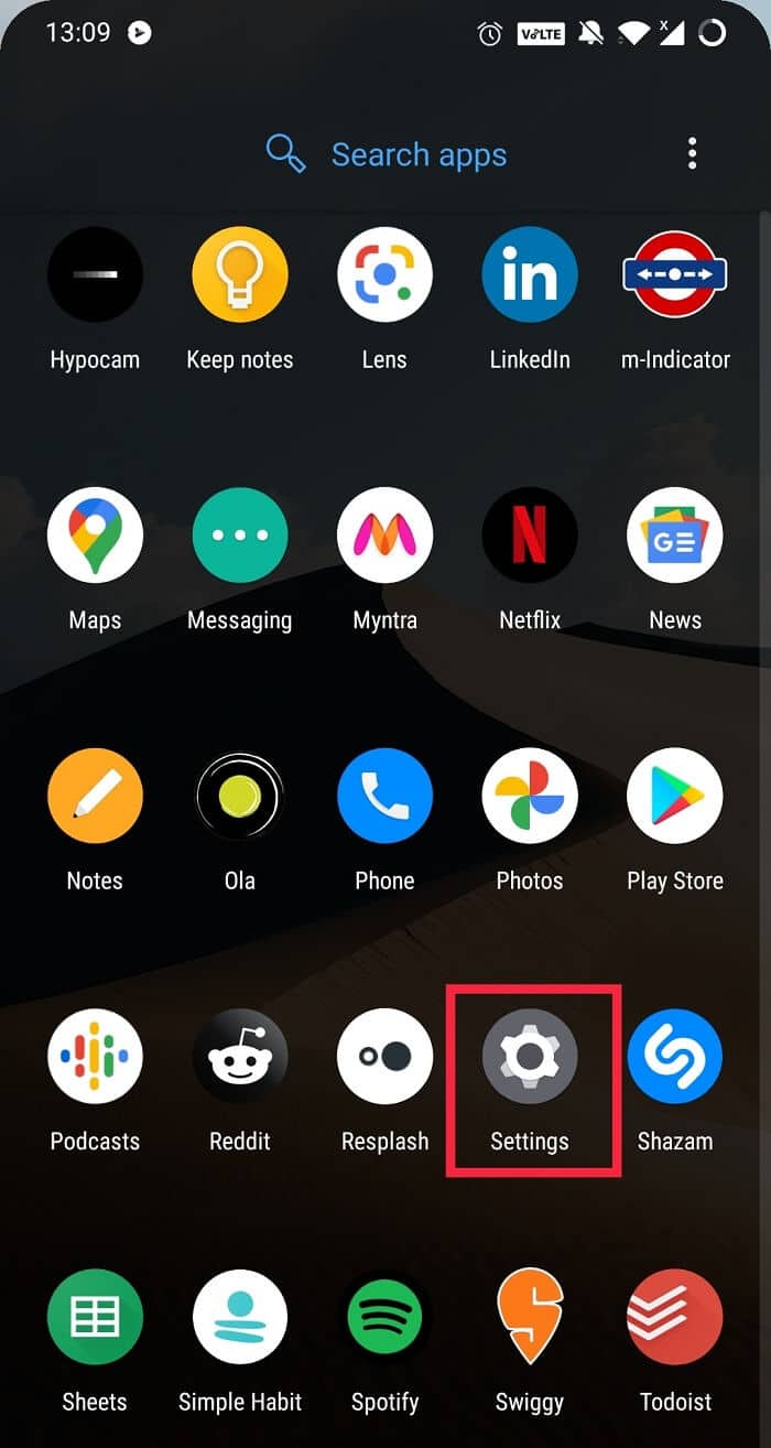 Abra la configuración del teléfono |  Ejecuta dos cuentas de Snapchat en un Android