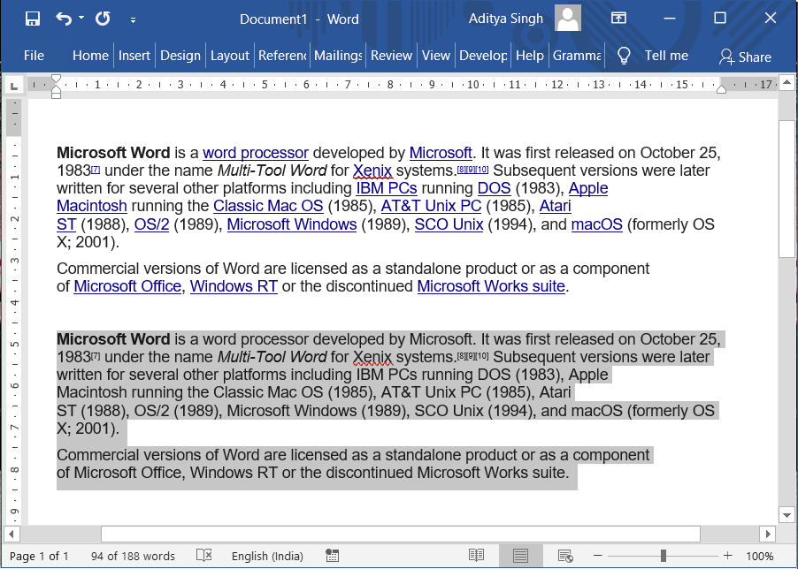 Eliminar todos los hipervínculos a la vez del documento de Word