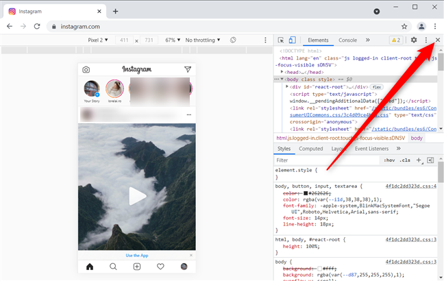 Una vez completada la publicación, cierre las herramientas para desarrolladores.