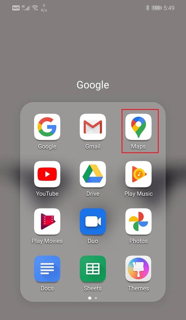 Abra la aplicación Google Maps en su dispositivo |  Verifique el tráfico en Google Maps