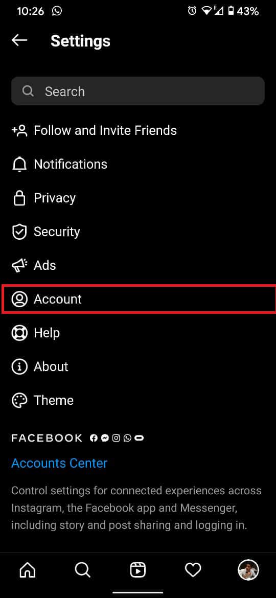Seleccione Cuenta | Reparar acción bloqueada en error de Instagram