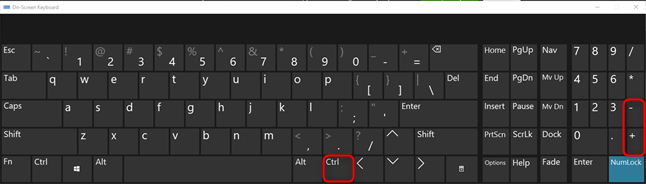 Acercar y alejar en Chrome presionando Ctrl y el signo + o -