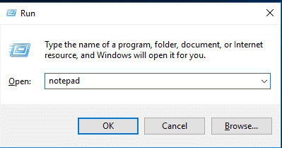 Presiona OK para abrir el Bloc de notas