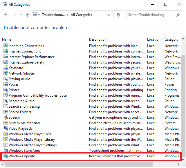 Ahora, haz clic en la opción de actualización de Windows