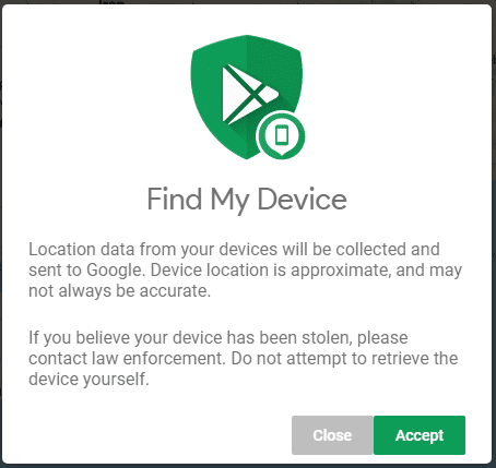Aparecerá una ventana emergente y toque el botón Aceptar para continuar