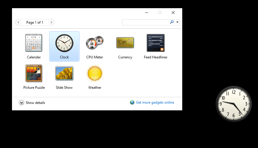Arrastre y suelte el Gadget que necesita llevar a la pantalla del escritorio |  Cómo agregar widgets al escritorio de Windows 10