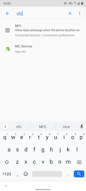 Encuentra NFC en Configuración
