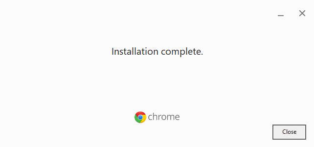 Una vez finalizada la instalación, haga clic en Cerrar