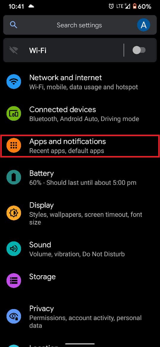 Toca la opción 'Aplicaciones y notificaciones' | Cómo descargar aplicaciones de Android que no están disponibles en su país