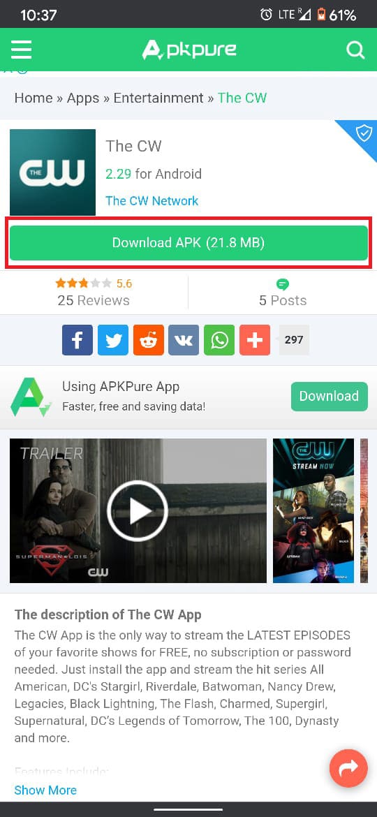 Elija la versión de la aplicación que mejor se adapte a su dispositivo y toque descargar | Cómo descargar aplicaciones de Android que no están disponibles en su país