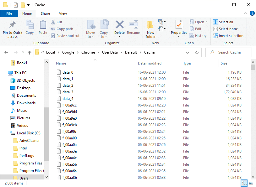 Finalmente, haga clic en Caché y elimine los archivos temporales que contiene |  Cómo eliminar archivos temporales en Windows 10