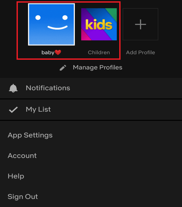 En la parte superior de la pantalla, aparecerán diferentes cuentas. 