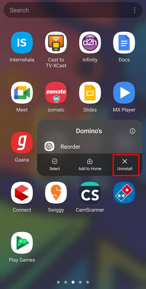 Seleccione Desinstalar de las opciones dadas.  |  ¿Cómo eliminar descargas en Android?