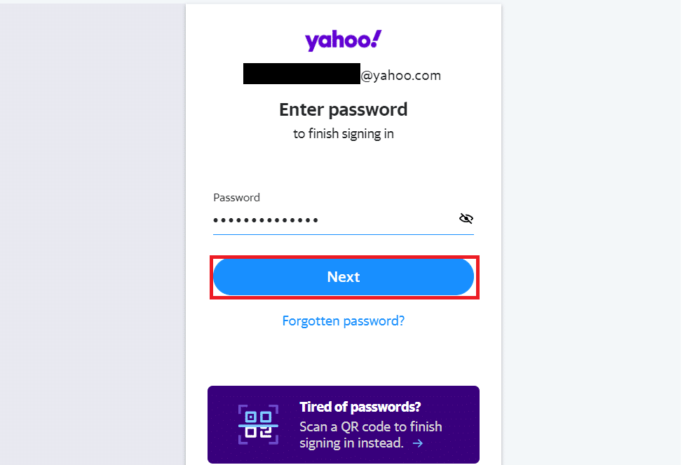 Ingrese su dirección de correo electrónico y contraseña de Yahoo y haga clic en Siguiente |  Cómo desinstalar Boxbe |  Boxbe lista de espera |  eliminar Boxbe de Outlook
