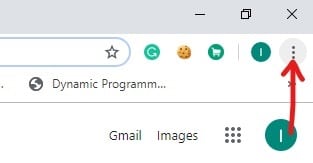 Haga clic en los tres puntos verticales presentes en la esquina superior derecha