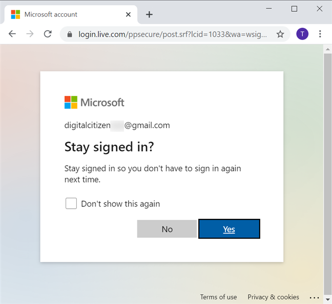 Decide si quieres permanecer conectado