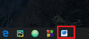 Kliknij dwukrotnie Microsoft Word, jeśli jest przypięty do pulpitu
