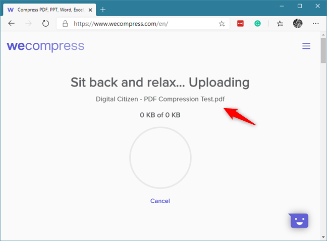 Esperando a que suba el PDF