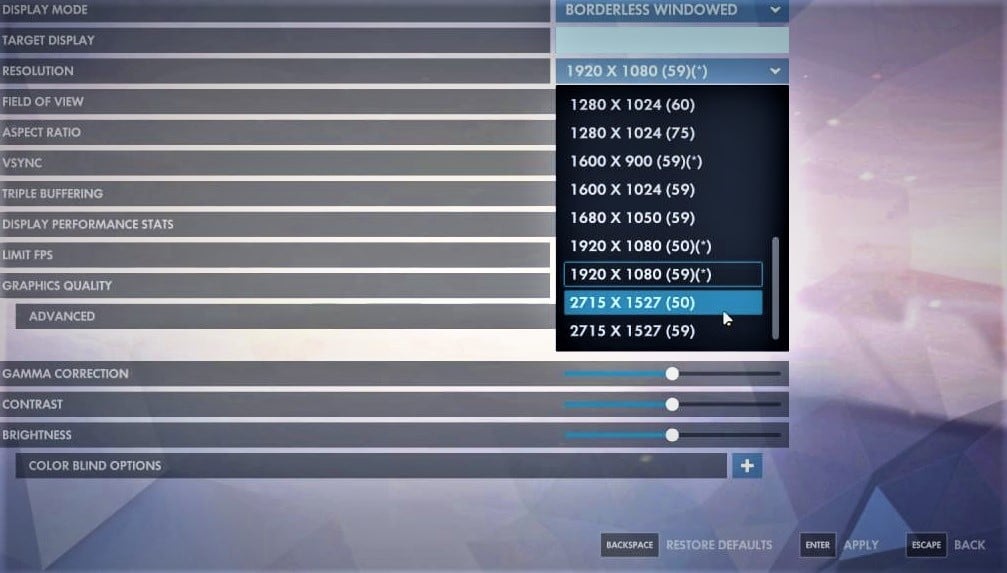 cambiar la resolución de visualización de overwatch.  Solucionar el problema de Overwatch FPS Drops en Windows 10