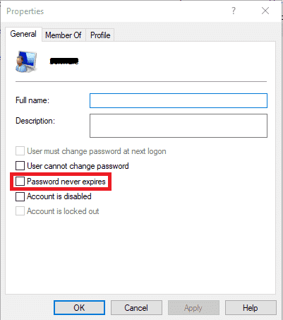 Checkmark-Password-never-expires-box.