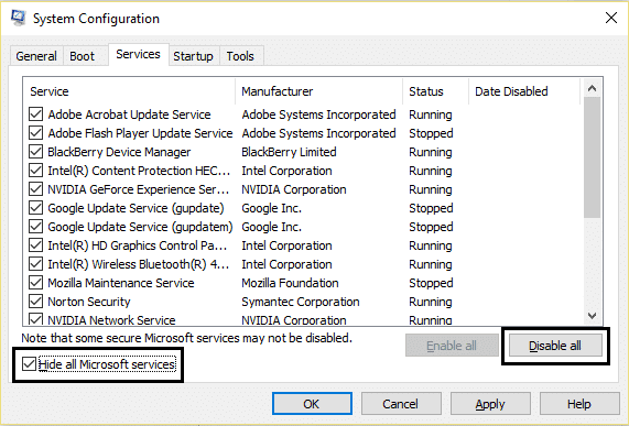 ocultar todos los servicios de microsoft en la configuración del sistema |  ¿Por qué las actualizaciones de Windows 10 son extremadamente lentas?