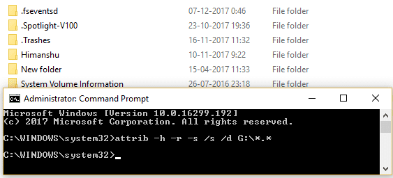 Mostrar archivos usando la línea de comando
