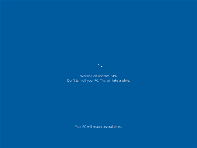 Finalizando la actualización de Windows 10