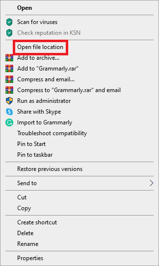 Haga clic con el botón derecho en el ícono de acceso directo de League of Legends en la computadora, luego seleccione Abrir ubicación de archivo