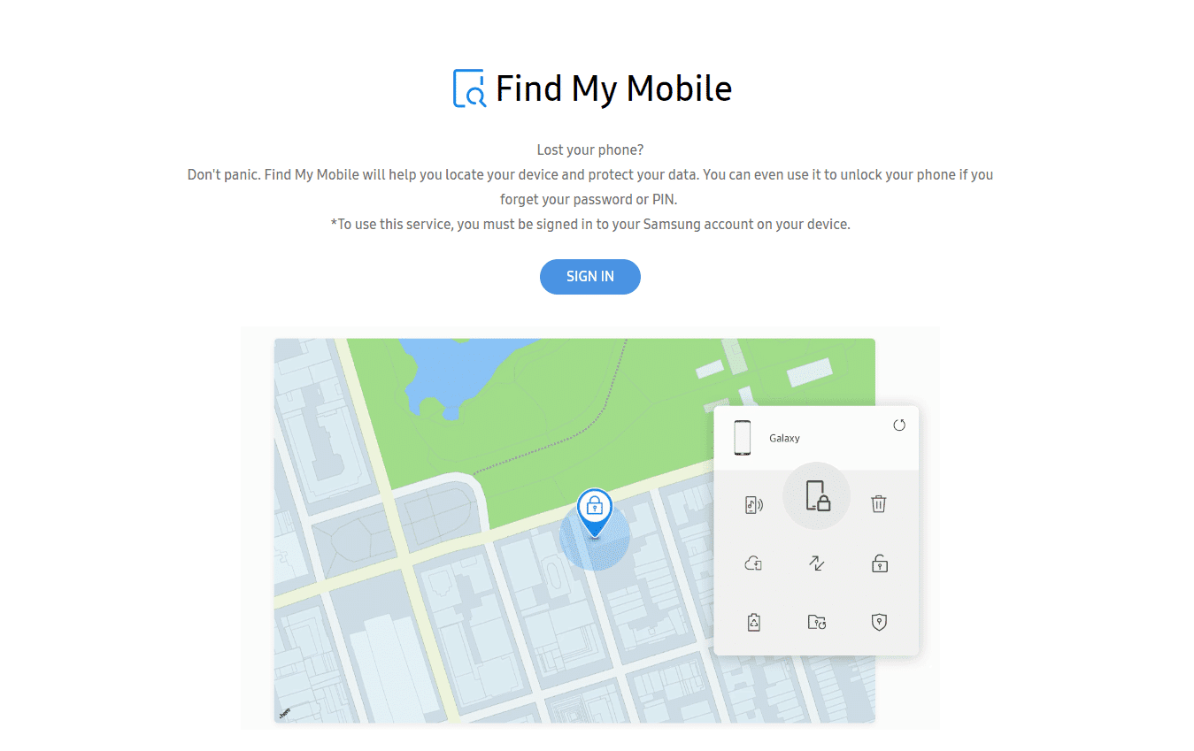 inicie sesión en su cuenta de Samsung ingresando sus credenciales.  |  desbloquear un teléfono inteligente sin el PIN