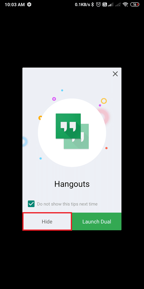 Toca Ocultar.  Cómo ocultar aplicaciones en Android