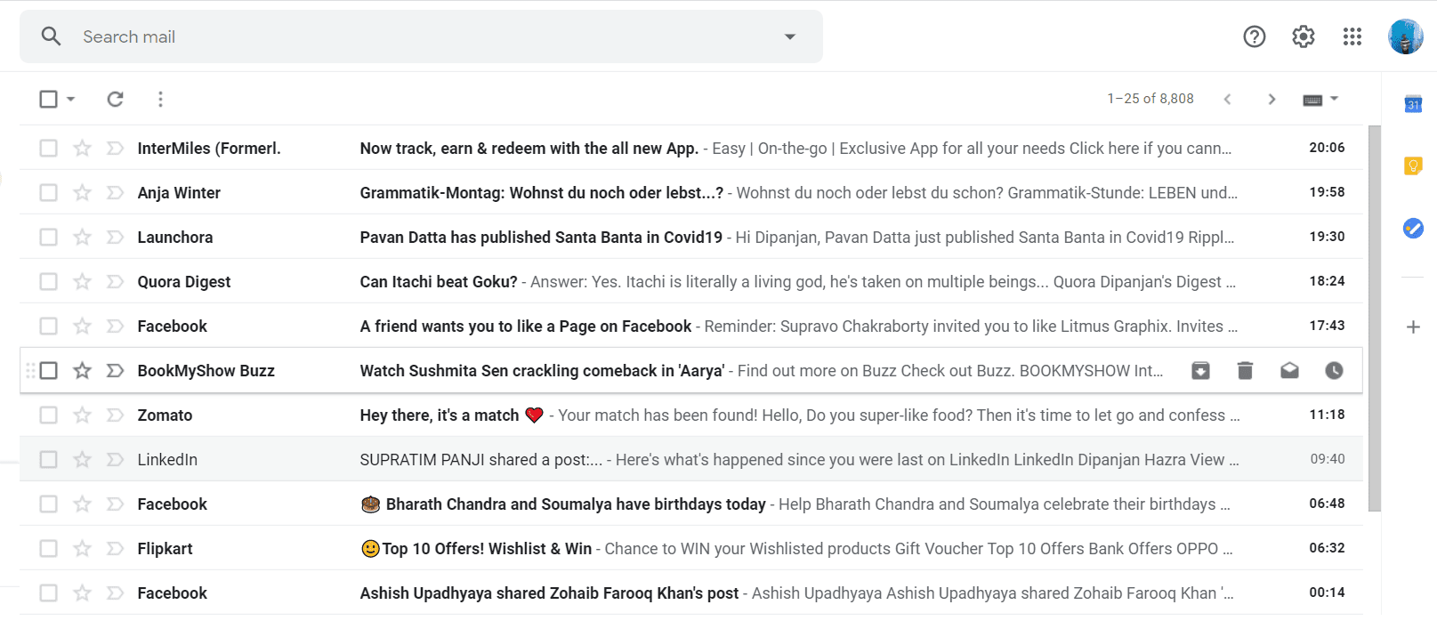 Toque la opción Gmail en la parte superior derecha de la pantalla |  Arreglar Gmail que no recibe correos electrónicos en Android