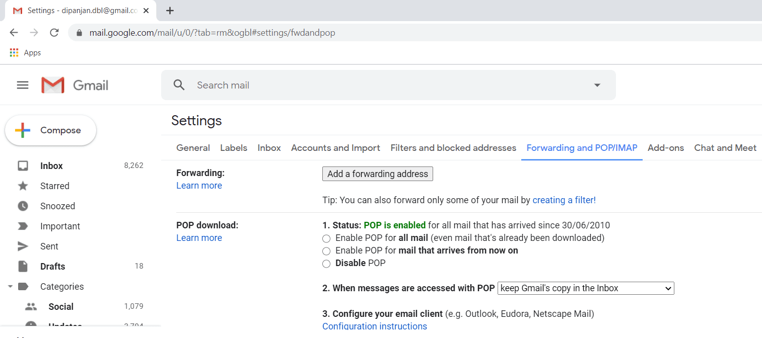 Una vez que se eliminen las restricciones de datos, Gmail podrá sincronizar su bandeja de entrada regularmente