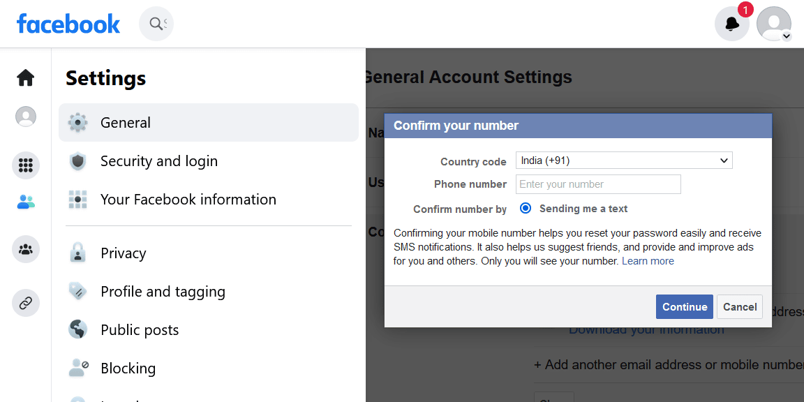 Ingrese su nuevo número y confirme mediante verificación