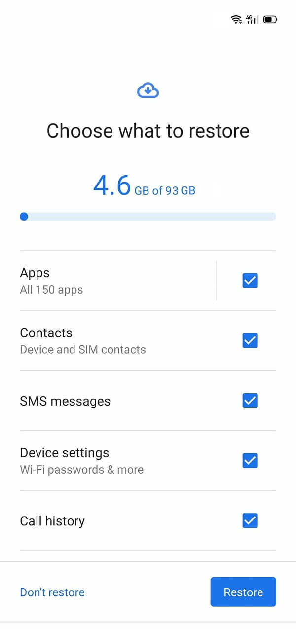 Elija qué restaurar.  Cómo restablecer Samsung Galaxy Note 8