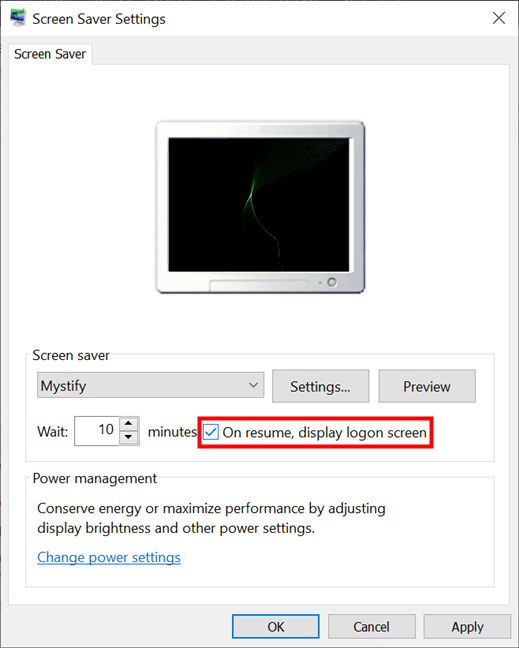 Decidir si Windows 10 solicita una contraseña al reanudar