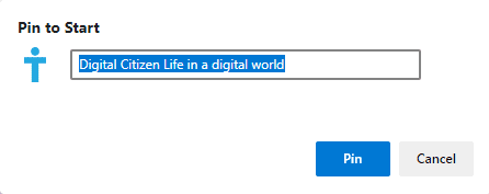 Pin para iniciar desde Microsoft Edge