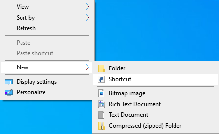 Crea un acceso directo a tu navegador web