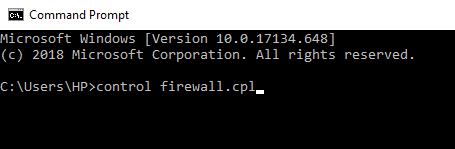Deshabilite el Firewall de Windows 10 usando el símbolo del sistema
