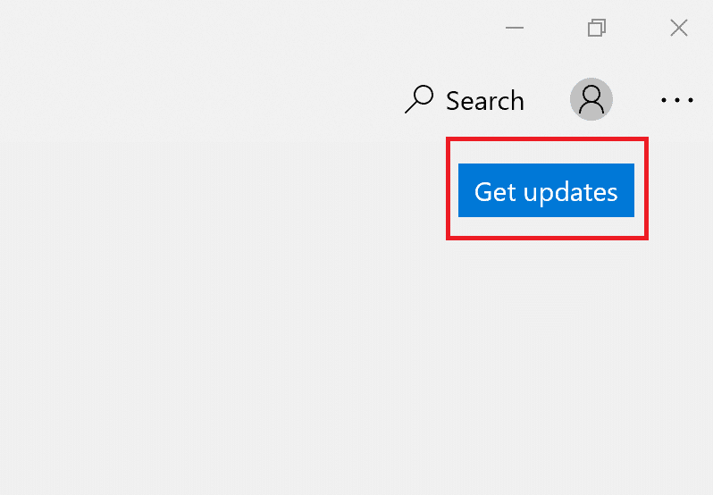 Haga clic en Obtener actualizaciones para verificar si hay actualizaciones disponibles
