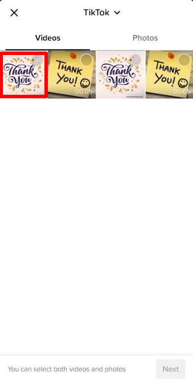 Elige uno de los borradores que quieras combinar.  |  poner dos videos de TikTok juntos