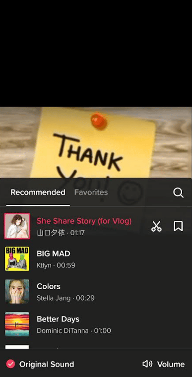 Elija el sonido deseado 