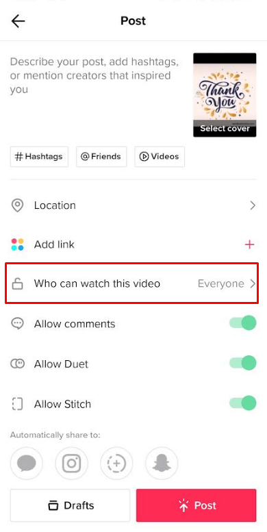 Ve a Quién puede ver este video.